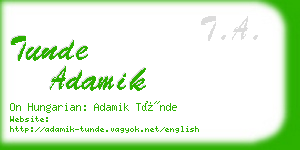 tunde adamik business card